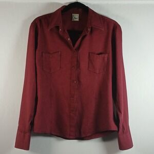 Cruel Girl Red 100% Cotton Western Snap-up Shirt